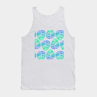 Mint Ombré Alocasia Pattern Tank Top